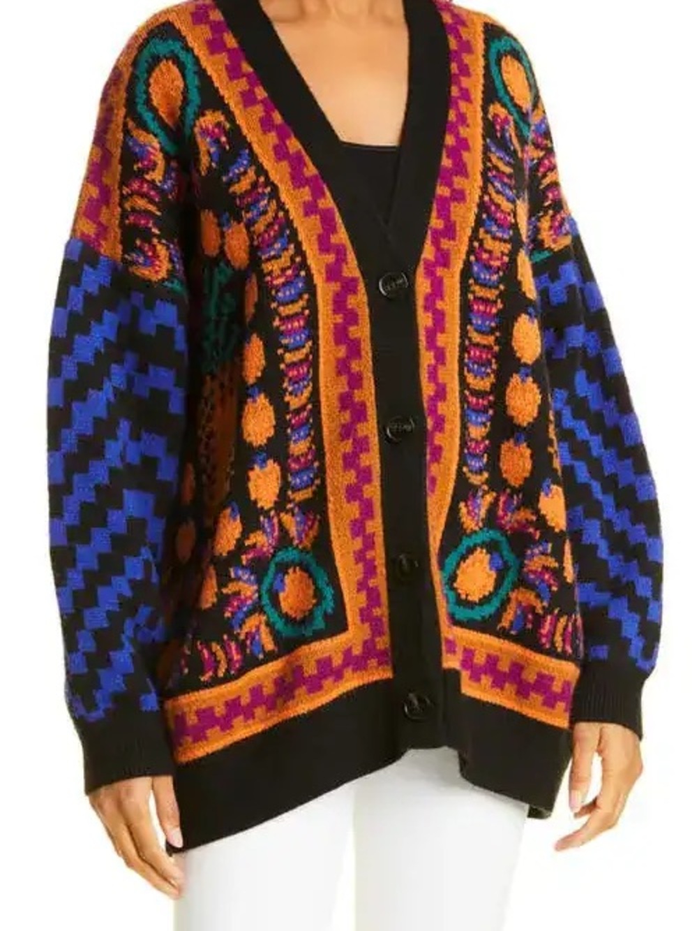 Farm Rio Pineapple scarf cardigan